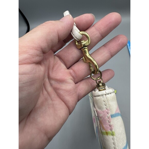 Coach Wristlet Purse Colorful Monogram Y2K Logo - Picture 8 of 9